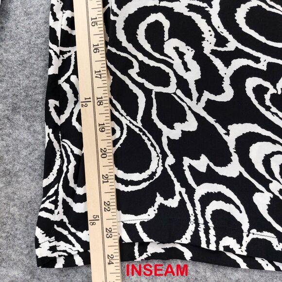 LOFT Jumpsuit Womens Small Black White Sleeveless Wide Leg Pocket Belt Viscose - Picture 7 of 14